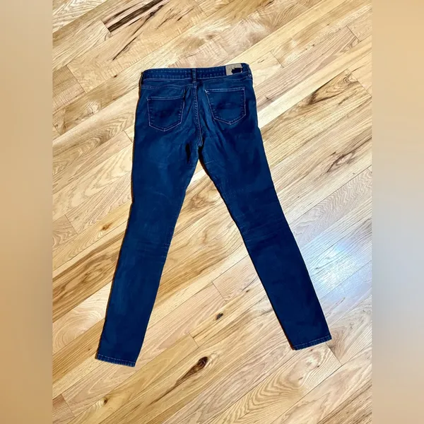 Abercrombie & Fitch Much Loved Dark Blue Five Pocket Jeans Sz 4R - W27 x L 29 - Image 3
