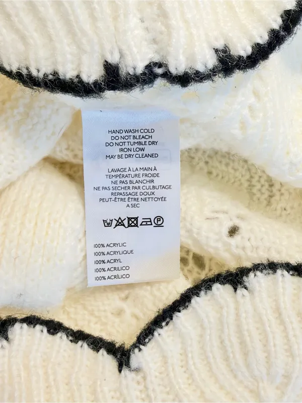 Anthropologie Women’s Collared Pointelle Button Front Cardigan Sweater Size L - Image 6