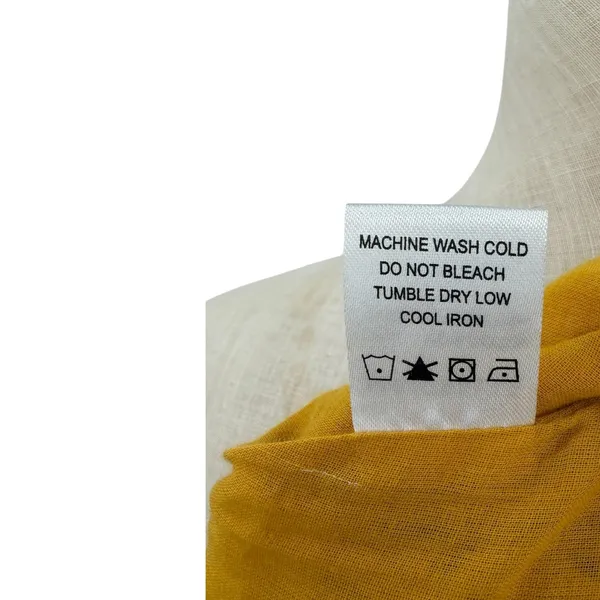 Majorelle Mara Eyelet Ruffle Mini Dress Mustard Yellow Tie Strap Size‎ Small - Image 15