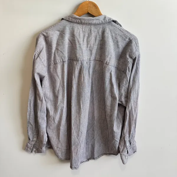 BDG Urban Outfitters‎ Striped Shirt Long Sleeve Button Down Pocket Oversized L - Image 4