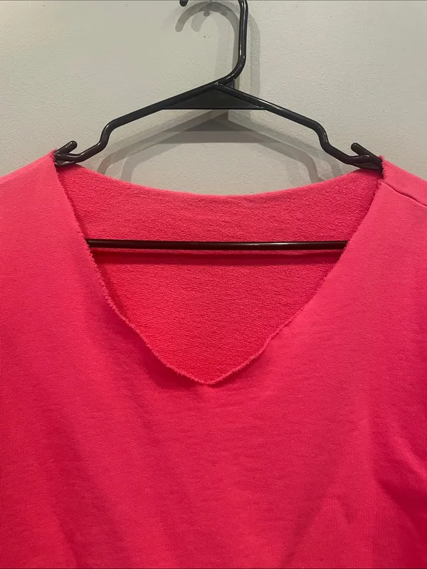 SheIn Neon pink fun cropped loose fit top - Image 3
