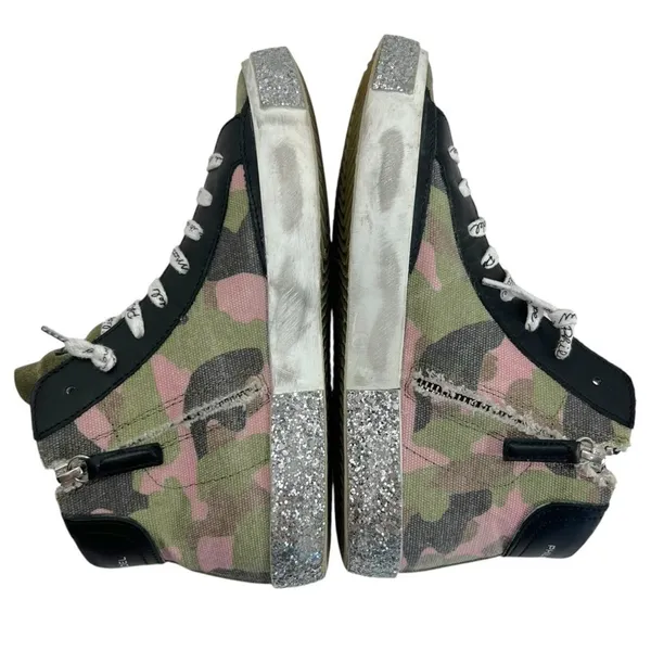 Philippe Model PRSX High Sneaker in Camouflage Military Fuschia Green Size 6 - Image 4