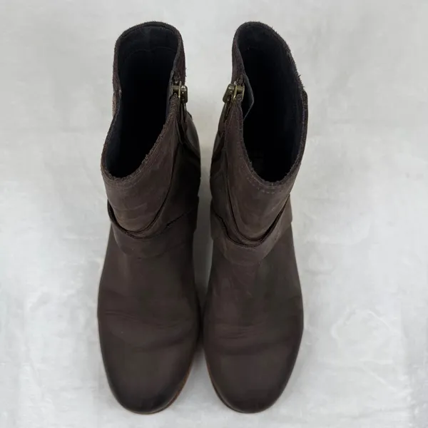 Sorel Cate Buckle Bootie‎ Dark Brown Leather Suede Ankle Boots NL3916-205 6 - Image 2