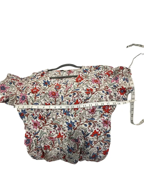 LOFT Floral Flutter Sleeve Midi Pocket Dress size 4 cute w/a Jean jacket - Image 7