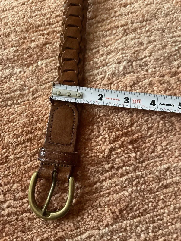 Unisex Belt Brown Genuine Leather 34 Inch - Image 4