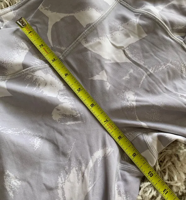 White/Grey Mid Rise-High Waisted Leggings w/ Pockets - Image 14