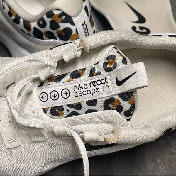 Nike React Escape Run White Leopard Women's Running Shoes Size 7M - Image 4