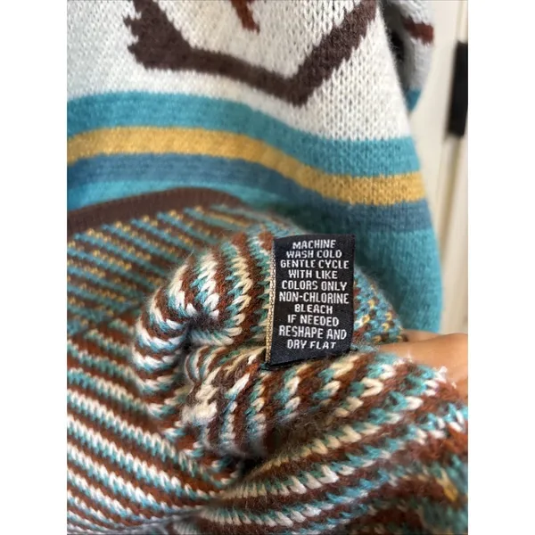 Anne French Aztec Geometric Open Front Cardigan Southwestern Cozy Casual 2X/3X - Image 5