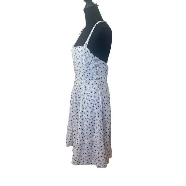 Hutch White Daisy Floral Midi Dress SIZE 12 Apron Designer Cottage Sundress $370 - Image 10