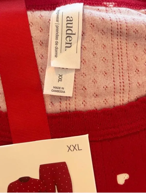Auden Pajamas 2 Piece Red Size XXL - Image 3