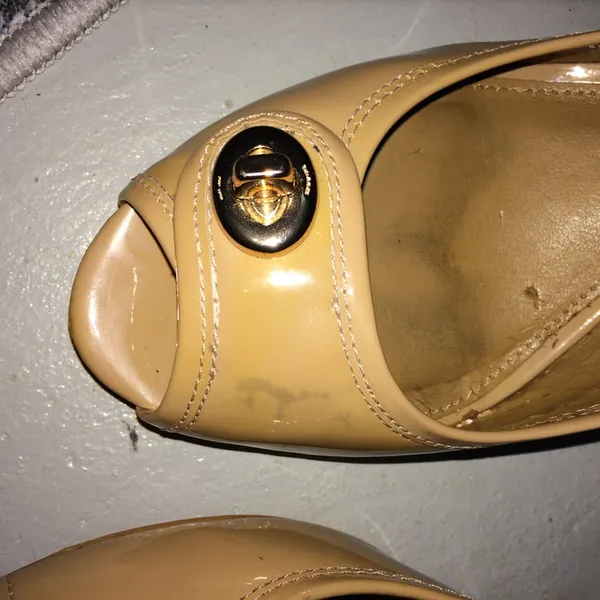 Coach Perry Peep Toe Wedge Sz 5.5 - Image 5