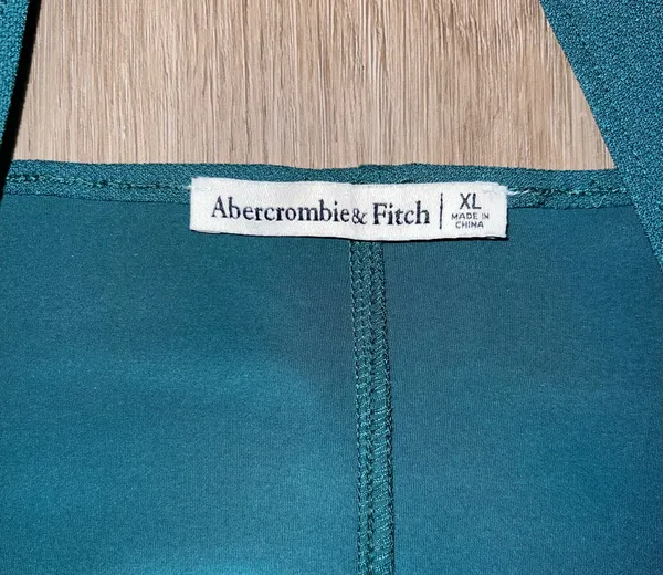 Abercrombie Cropped Corset Ballet Core Top Teal Green Size XL - Image 5
