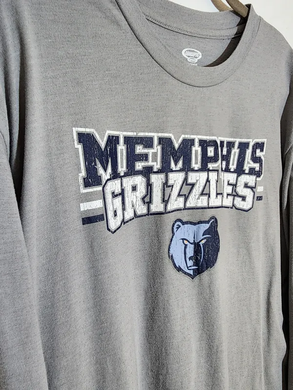 Concepts Sport Memphis Grizzlies Gray Long Sleeve Sleep T-Shirt Lounge Shirt Size XL - Image 3