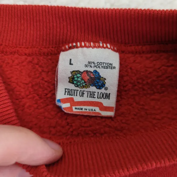 High Life Red Cropped Sweatshirt Size L - Image 4