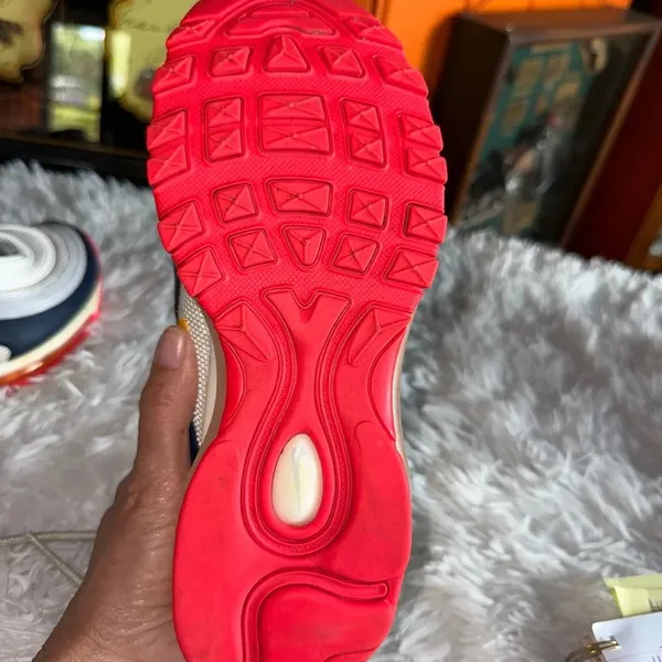 Nike Air Max 97 Platinum Pink Navy Orange Women’s Size 7.0- 921733-015 - Image 12