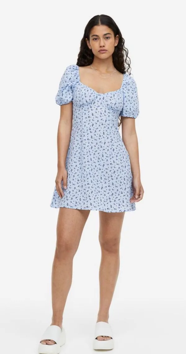 Puff Sleeved Dress - Image 2