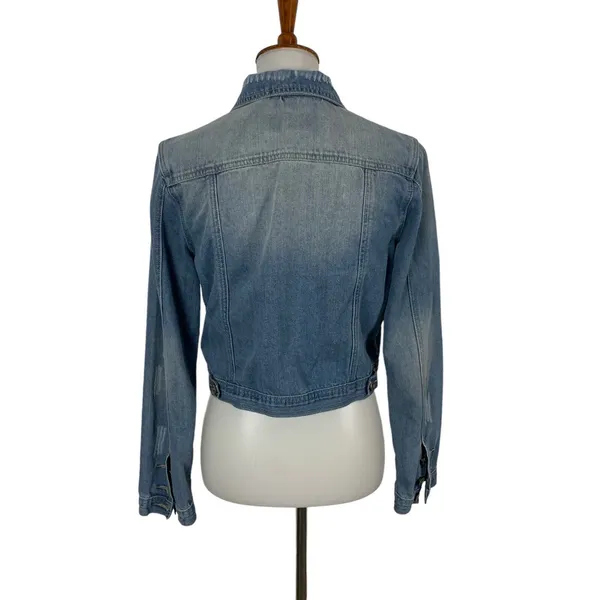 One 5 One Jean Jacket Medium Blue Denim Casual Streetwear Classic Women M - Image 4