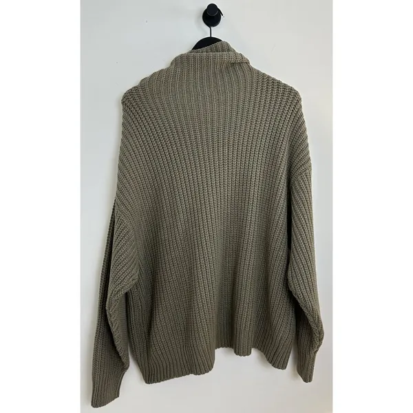 FREE PEOPLE Swim Too Deep Turtleneck Sweater in Olive Stone Size X-Small - Image 9