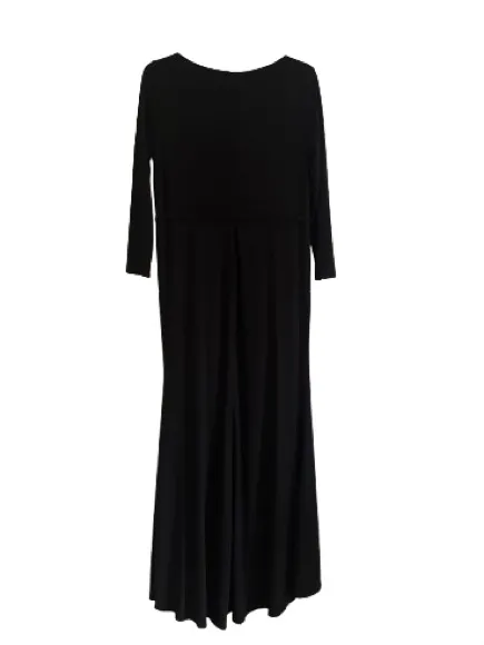 Mac Duggal Black V-Neck Long Sleeve Maxi Evening Gown Dress Plus 16W NEW 68442 - Image 5