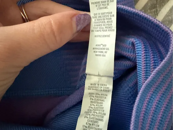 OFFLINE by Aerie High Waisted Blue 7/8 Leggings Medium M Athletic Yoga - Image 7