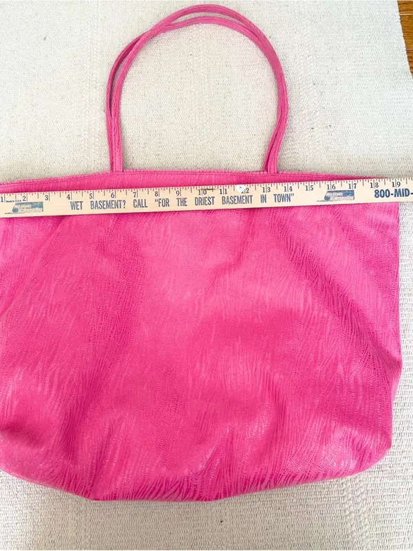 Carlos Falci Fatto a Mano Pink Zebra Print Embossed Tote Bag - Image 8