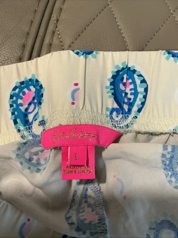 Lilly Pulitzer Girls Paisley & Floral Skirt - Blue & Pink - Image 5