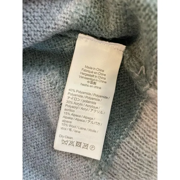 J. Crew blue and yellow argyle alpaca wool crewneck sweater - Image 7