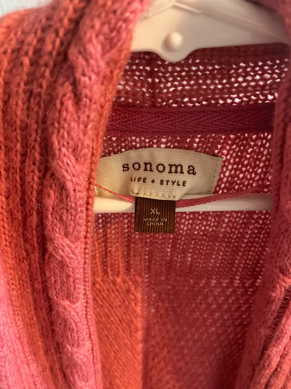 Sonoma Cozy Pink Cardigan - Image 2
