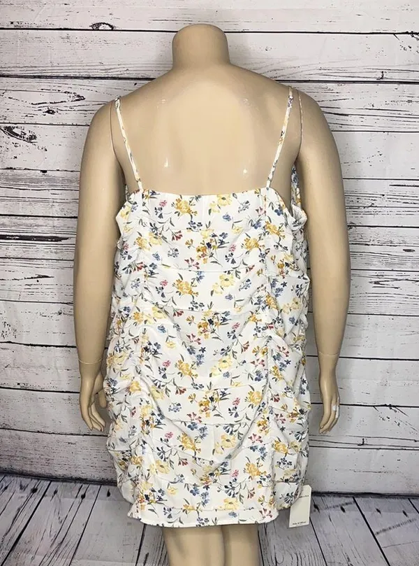 Abercrombie & Fitch NWT Size XXL Floral Print Fully Lined Ruched Mini Dress - Image 5