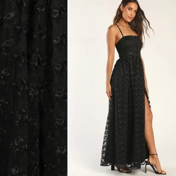 LULU's Sexy Floral Embroidered Prom Wedding Formal Event Corset Back Maxi Dress - Image 3