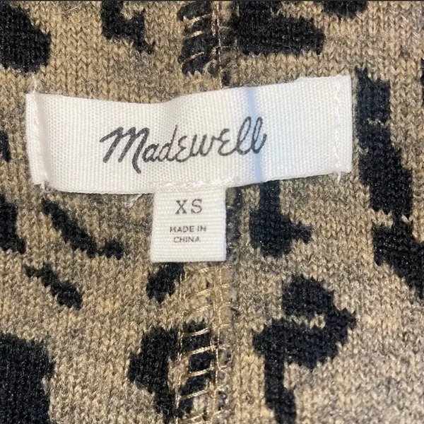 Leopard Print Teddy Jacket Brown And Black XS - Image 7