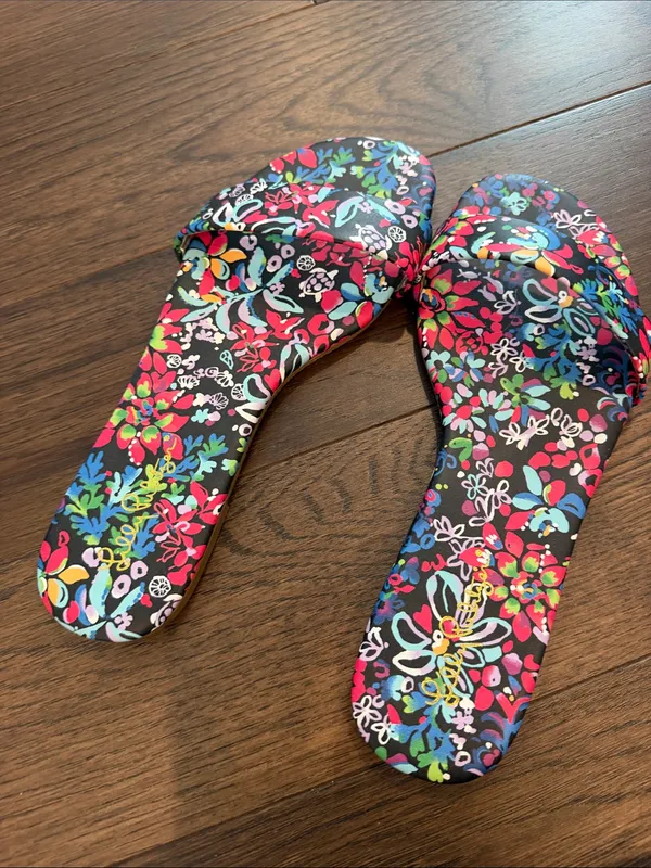 Lilly Pulitzer Emery Slide Sandal Size 9.5 Multi Color - C67-043 - Image 6
