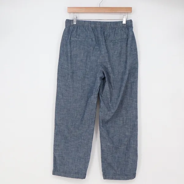 GAP Pants Womens S Chambray Pull-On Blue Elastic Waist Cotton Excellent - Image 4