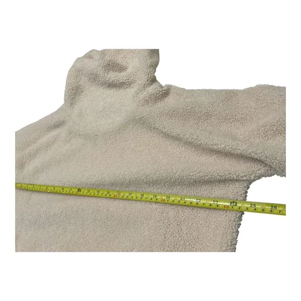 TUCKERNUCK Tan Teddy Fleece Rollins Pullover Medium Long‎ Sleeve Oversize Pile - Image 8