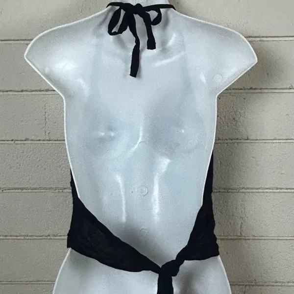 Halter Embroidered Black one size Size undefined - Image 6