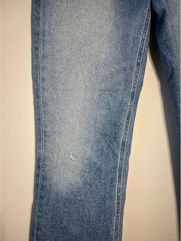 J Crew Demi Boot Crop Jeans Raw Hem Y2K Boho Western 27 T - Image 4