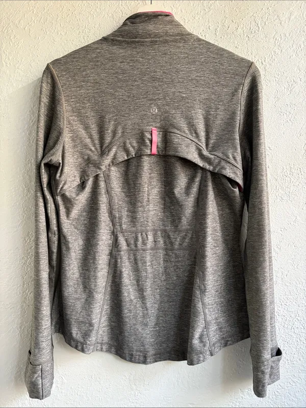 Lululemon Define Gray & Pink Active Zip-Up Jacket - Image 2