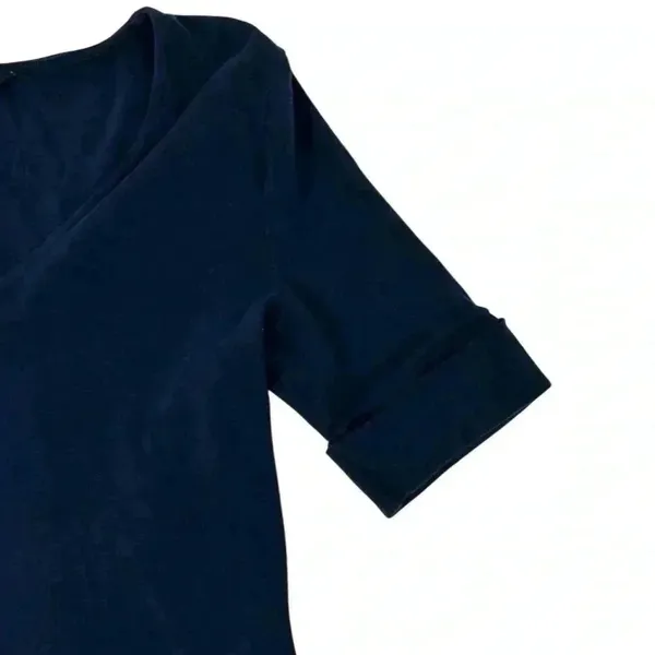 Lauren Ralph Lauren Navy‎ Scoop Neck Blouse- Size Medium - Image 6