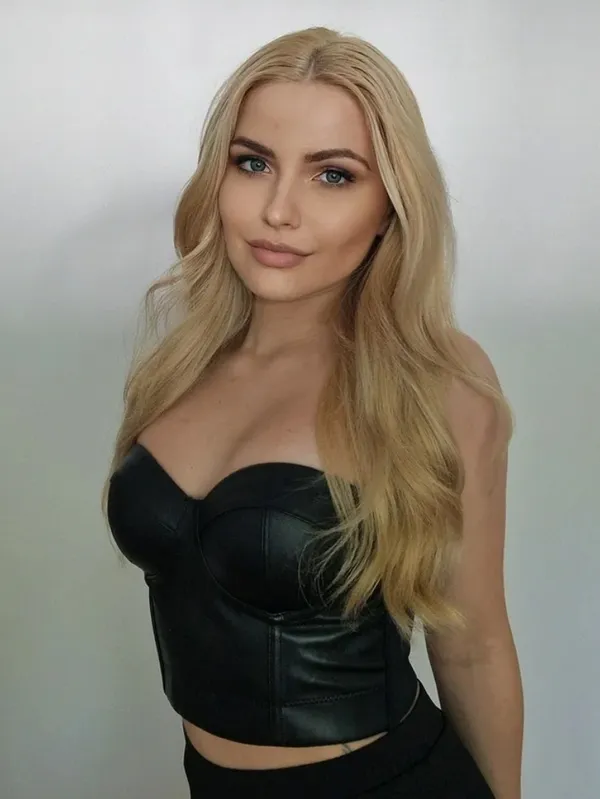 Women's Black Faux Leather Bustier Bra Top - Image 6