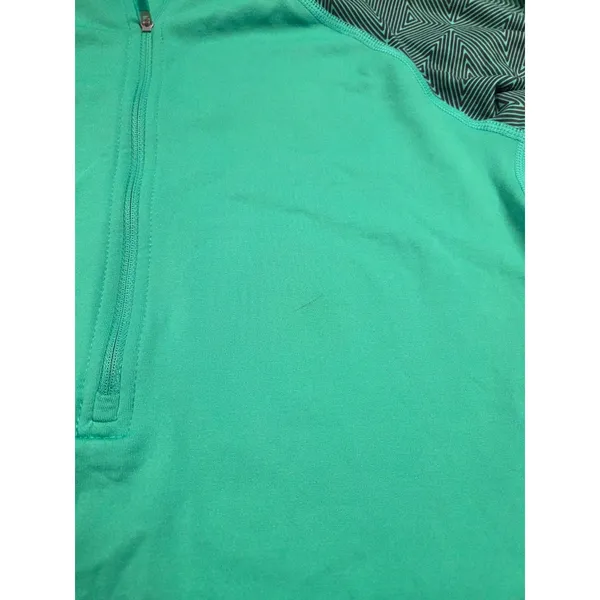 Nike Pro Hyper warm Half-Zip Training Top Livestrong Green Long Sleeve Large - Image 2