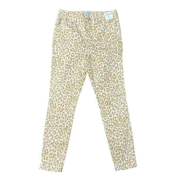 J. Crew Size 29 Jeans‎ 10" High Rise Toothpick Animal Print Safari Leopard NEW - Image 2