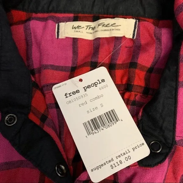 Free People New Plaid Shirt - Image 8