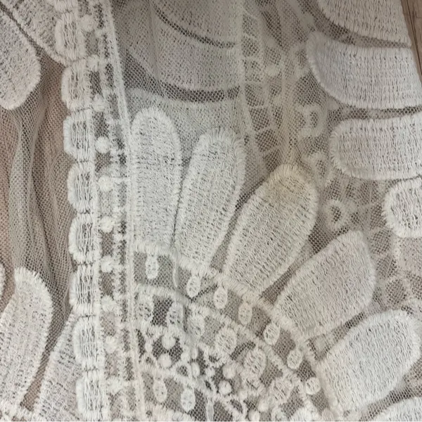 Rebellion white lace cardigan duster size small floral - Image 5