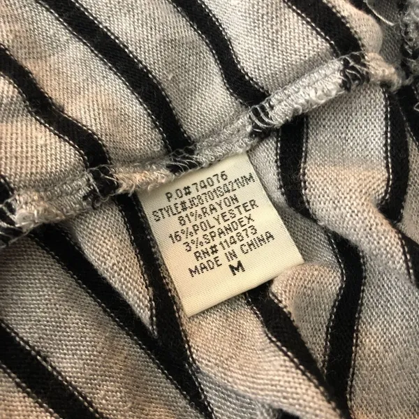 Chance or Fate Womens Striped Long Sleeve Top With Drawstring Hem Size M - Image 4