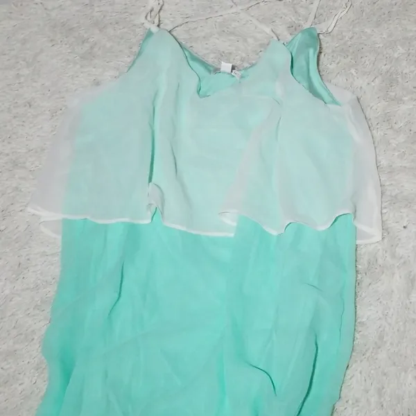 NWT Charming Charlie sheer mint strappy maxi dress - Image 2