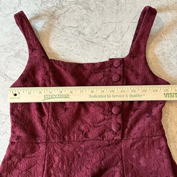 Urban Outfitters Hallie Embroidered Floral Square Neck Button Mini‎ Dress Size 8 - Image 6