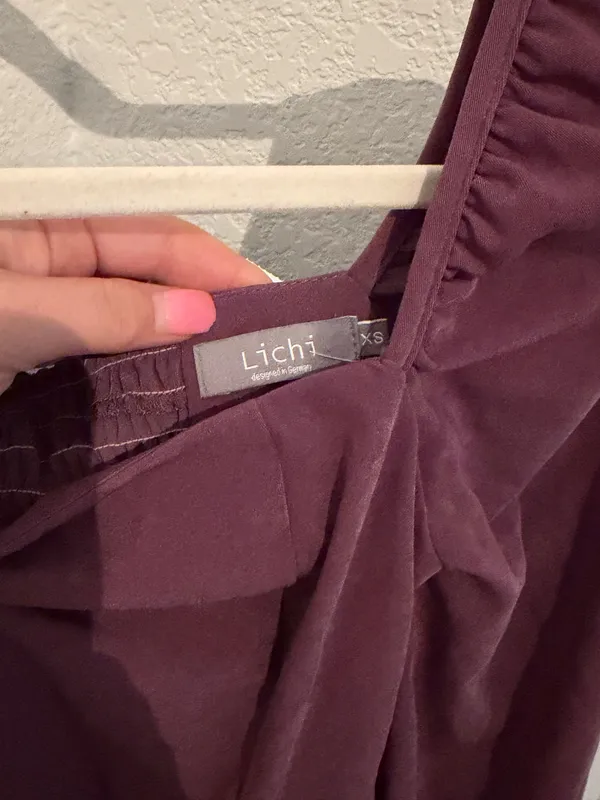 Lichi midi dress in a dusty plum/mauve shade - Image 4