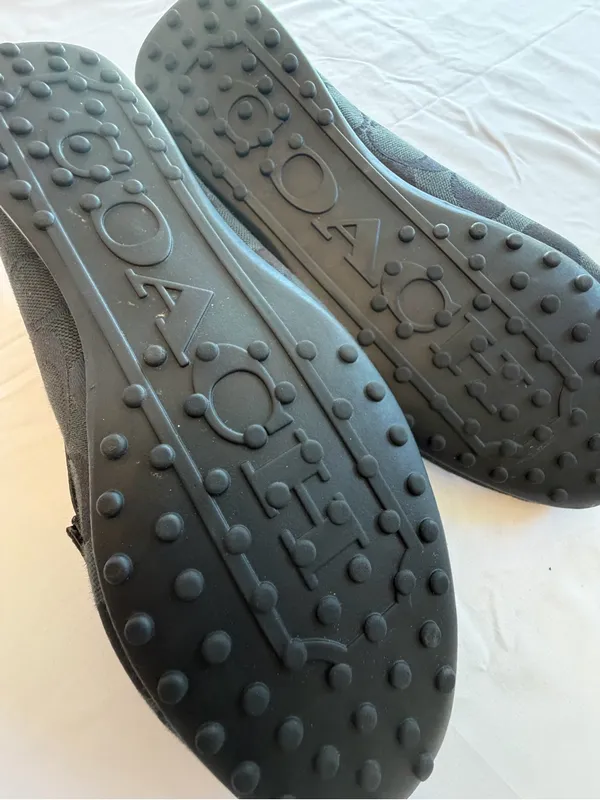 Coach Fortunata Signature C Black Jacquard Patent Leather Loafers Women’s 7.5B - Image 9