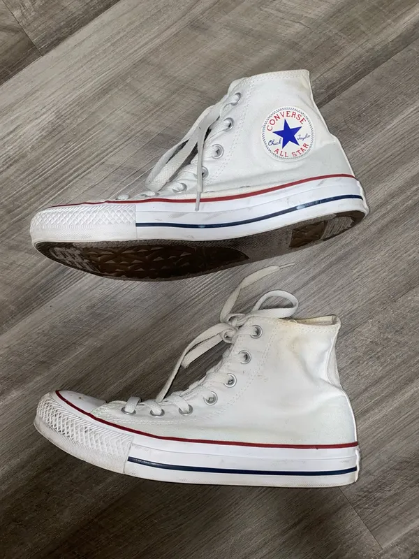White Converse All Star high top sneakers - Image 2