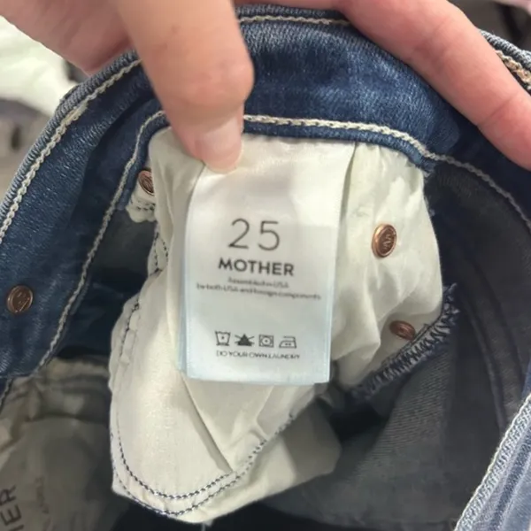 MOTHER Rascal Ankle Straight Leg Fray Field of Dreams Jeans Size 25 - Image 3